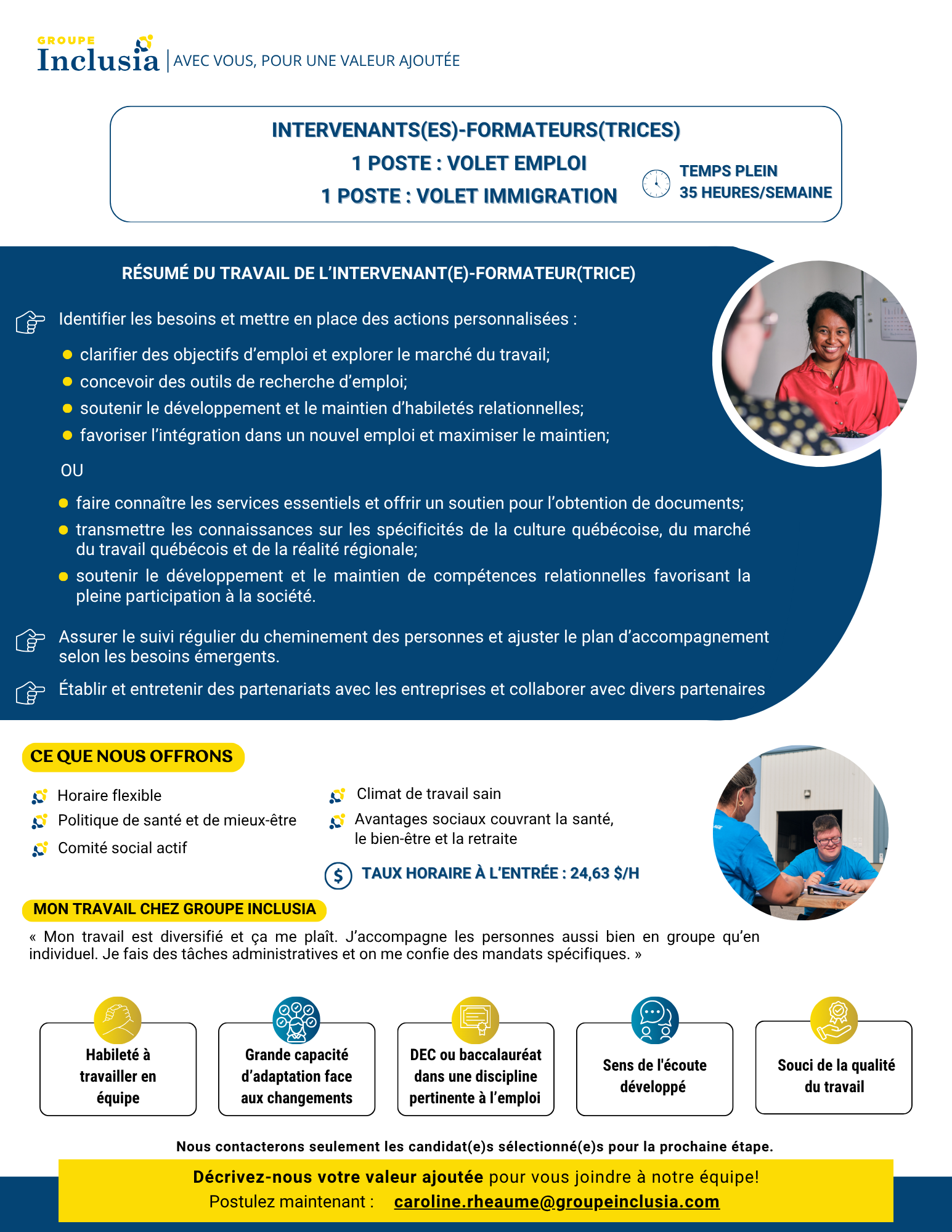 Inclusia Offre demploi intervenantses formateurstrices